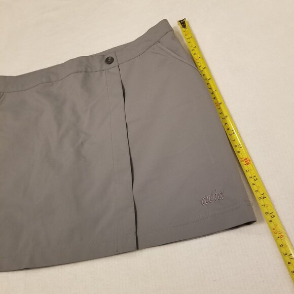AVIA Small Light Grey Sports Wrap Skort Athletic Cargo Mini Skirt with Shorts - Picture 9 of 10